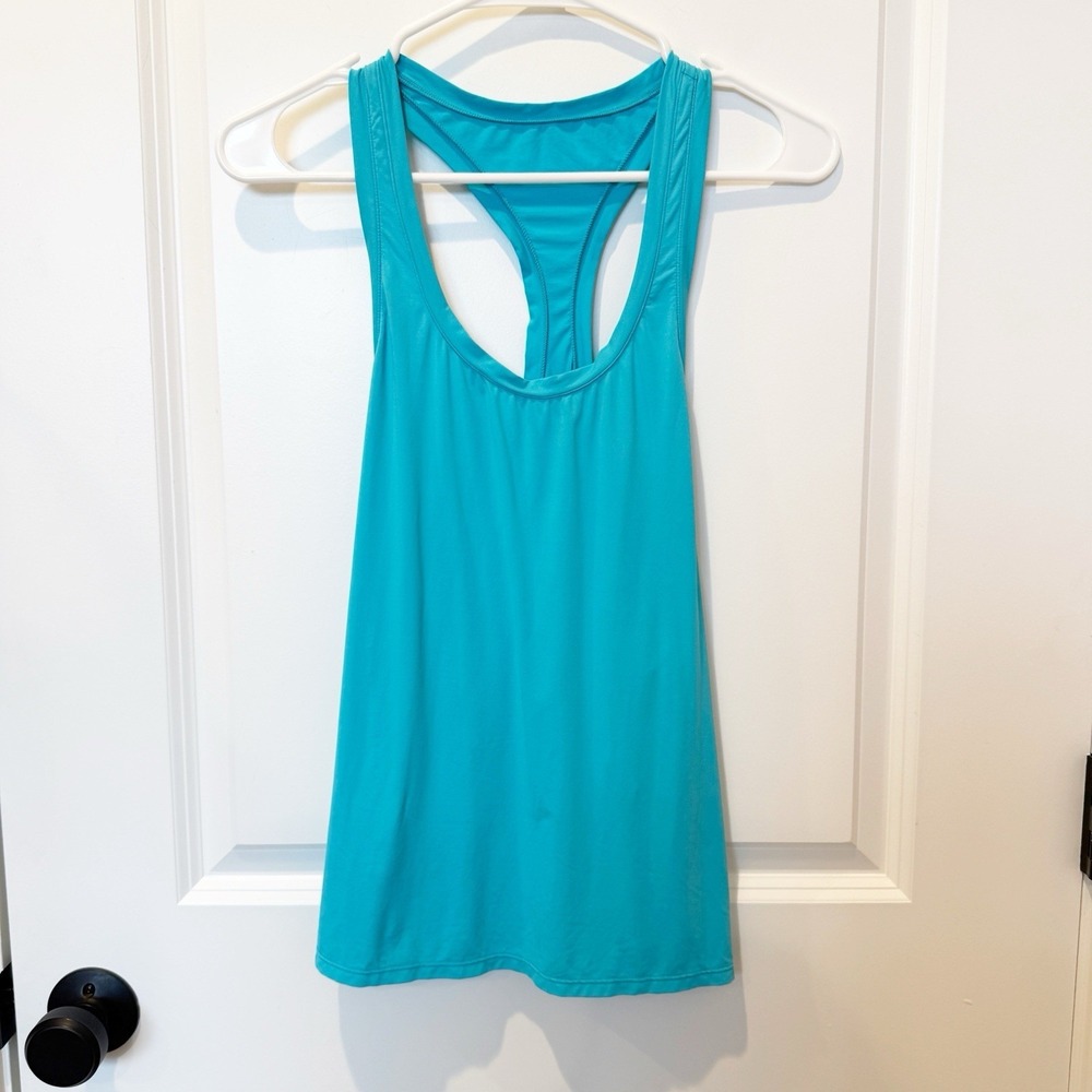 Alo Yoga Womens Racerback Tank Top Size Small Blue Athletic Gym Workout Yoga